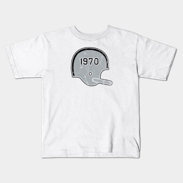 Las Vegas Raiders Year Founded Vintage Helmet Kids T-Shirt by Rad Love